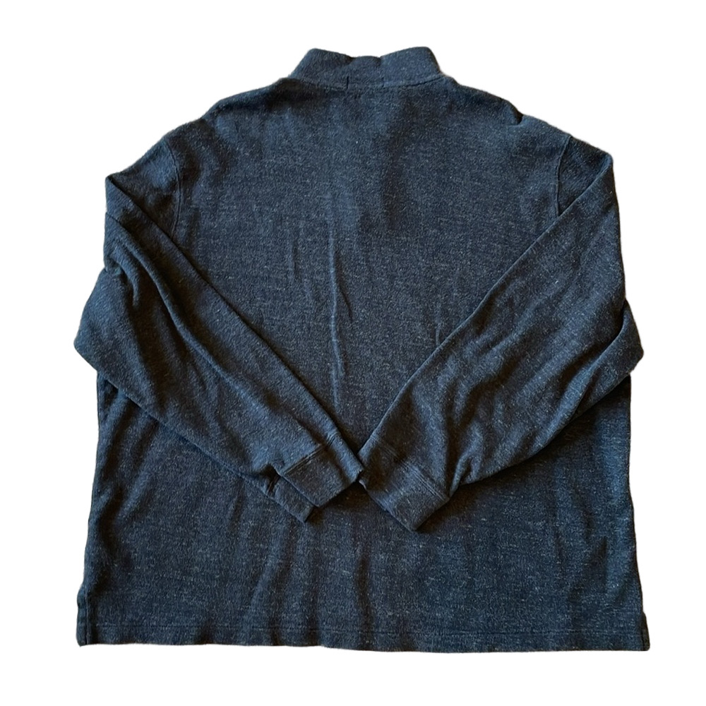 Polo Ralph Lauren Mens XXL Charcoal Gray Estate Rib 1/4 Zip Sweater - Picture 4 of 4